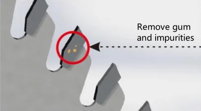 Remove gum and impurities Remove gum and impurities